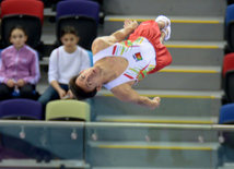 Bakıda batut gimnastikası üzrə FIG Dünya Kubokunun ilk yarış günü start götürüb. Azərbaycan, 5 mart, 2016